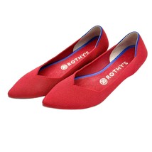 Rothy&#39;s The Point Flats 8 Red Classic Soft Flexible Washable - £94.17 GBP
