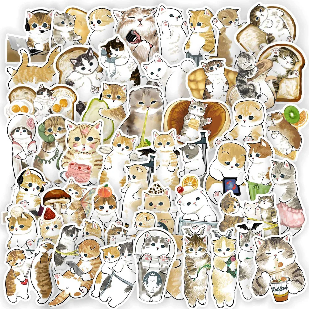 10/30/50pcs Cute  Cat Graffiti Stickers Decal Scrapbook Diary Phone Motorcycle L - £60.35 GBP