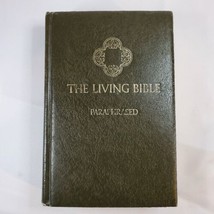 The Living Bible Paraphrased Green Padded Hardcover 9th printing 1972 - £7.63 GBP