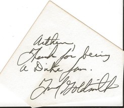 Fred Goldsmith Signed Vintage Album Page Duke Football Coach - $39.59