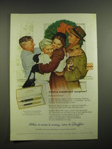 1955 Sheaffer&#39;s Crest Ensemble Pens Advertisement - art by Norman Rockwell - £14.61 GBP