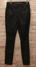 Universal Thread Skinny High Rise Jeans Coated Black Denim Womens Size 0... - $21.60