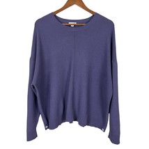 J. Jill Sweater Womens XL Purple Silk Cotton Long Sleeve Drop Shoulder Relaxed - £27.51 GBP