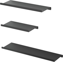 Sriwatana Black Floating Shelves, Metal Wall Shelves Set Of 3 For, Kitchen. - £31.43 GBP