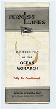 Furness Lines Stateroom Plan of the Ocean Monarch 1958 - $17.82