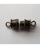 15mm x 5mm Dark Antiqued Bronze Base Metal Screw In Barrel Clasps (10) - $1.98