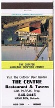 Matchbook Cover The Centre Restaurant &amp; Tavern Boats At Dock Hamilton Ontario - £3.04 GBP