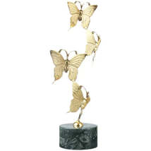 Anyhouz 33cm Luxury Gold Flying Butterfly Tabletop Home Decor Modern Art... - £86.25 GBP