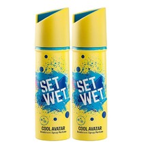 Set Wet Cool Avatar Deodorant &amp; Body Spray Perfume for Men, 150ml (Pack of 2) - £13.31 GBP