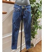 True Religion Women&#39;s Blue Denim Cotton Mid Rise Skinny Legs Jeans Pant ... - £31.17 GBP