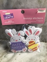 New! 8 pc Bunny Felt Stickers Scrapbooking Thick Happy Easter Egg Decor ... - $14.73