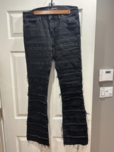 Valabasas Distressed Black Flare Jeans - $79.20