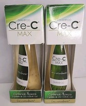 2 CRE-C MAX SHAMPOOS 8.46 oz SMALL BTL - HAIR LOSS / CONTRA LA CAIDA DEL... - £21.76 GBP