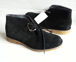 UGG Men Chukka Size 8.5 Black Suede Leather Boots - £131.78 GBP