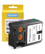 Dymo 1868752 XTL 3/4IN BLACK ON WHITE ALL-PURPOSE VINYL - $96.89 CAD
