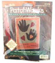 Bucilla Patch Works No Sew Applique Kit Small Hands Big Heart 5x7 New 1990s - $9.49