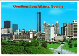 Postcard Greetings From Atlanta, Georgia Showing Atlanta Skyline 4x6 - £3.08 GBP