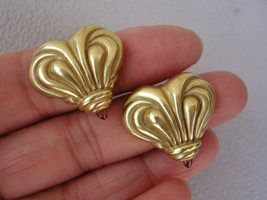 Vahe Naltchayan 18K Gold Heart Pink Tourmaline Earrings Dated 1994 16g - £964.45 GBP