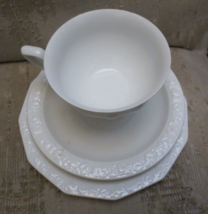 Vintage Rosenthal Maria V pattern White 3 piece set cup saucer bread plate - £14.73 GBP