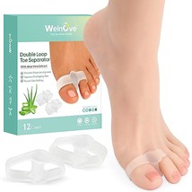 Pack Of 12 Bunion Corrector, Toe Separators With 2 Loops, Big Toe Spacer... - £13.53 GBP