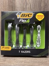 Bic Men&#39;s Disposable Razor Set Includes 6 Flex 4 Sensitive + 1 Flex 5 - New - £13.38 GBP