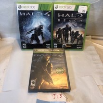 Microsoft Xbox 360 game lot Halo Reach Halo 3 Halo 4 - £11.03 GBP