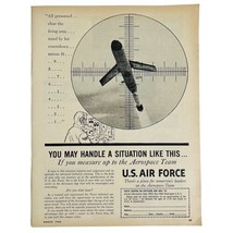 Vtg 1960 Air Force Recruitment Ad Advertising Aerospace Tactical Missile 8x11 - £6.05 GBP