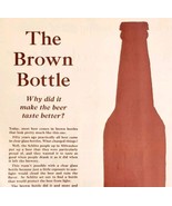 1961 Schlitz Brewing Company Brown Bottle Beer Advertisement Brewery HM2P - $40.99 CAD