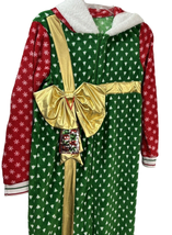 Plush Christmas Present Union Suit One Piece Plush Hooded Pajamas Sz S New - £10.90 GBP