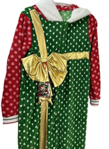 Plush Christmas Present Union Suit One Piece Plush Hooded Pajamas Sz S New - $11.95