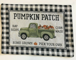 Tapestry Farm Truck Placemats 13x18&quot; Set of 4 Thanksgiving Buffalo Check... - £26.78 GBP