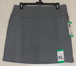 NWT WOMENS S.C. &amp; CO. BLACK &amp; WHITE CHAIN LINKS PRINT PULL ON SKORT  SIZ... - £29.60 GBP