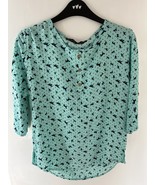 WOMENS HORSE &amp; HEART SCOOP NECK TOP (MINT GREEN - MEDIUM) - £6.04 GBP