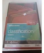 Office Depot Classification Folders 2 Dividers 5 Ct Legal sz Brick Red - $30.68