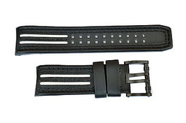 Luminox watch band Strap 1140/1148Tony Kanaan 26 Black Leather W/white S... - £94.12 GBP