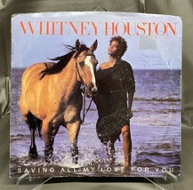 Whitney Houston Saving All My Love For You All At Once 45 Record Arista - $7.69