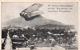 Lookout Mountain TN-MY Name Is Registered The Big BOOK-MAC GOWAN-COOKE Postcard - £8.23 GBP