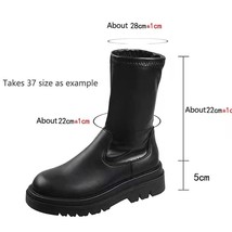 Women Over The Knee High Boots Motorcycle Chelsea Platform Boots Winter Fashion  - £38.65 GBP