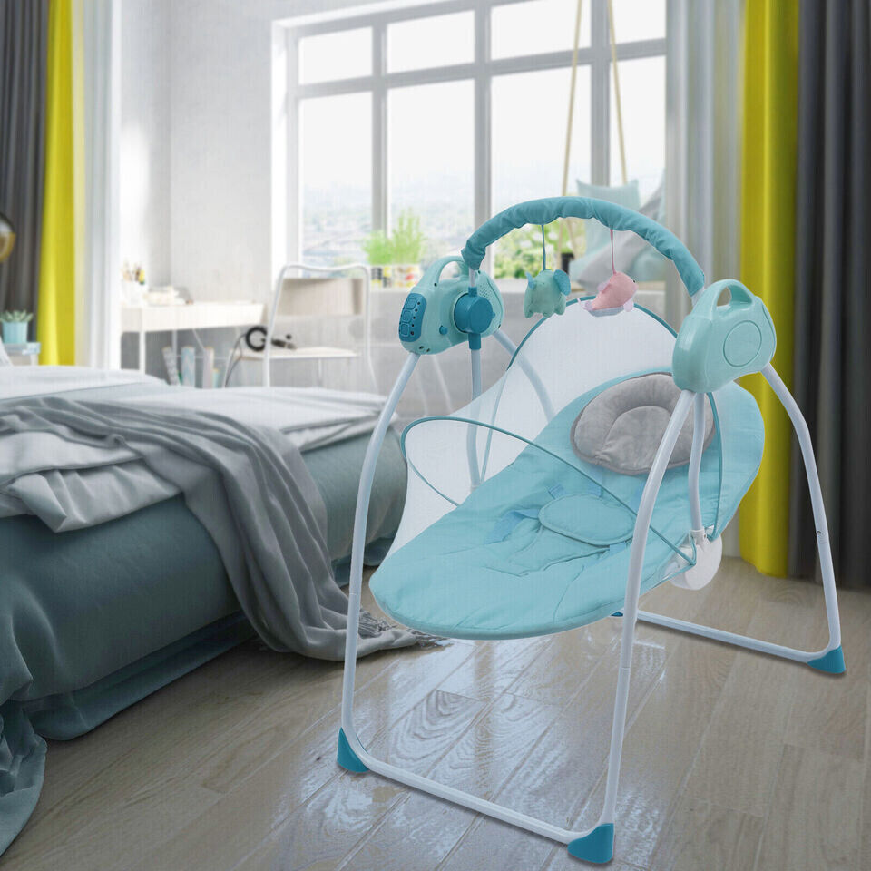 Primary image for Electric Baby Rocking Chair Swing Bouncer Music Sway Seat Remote Bluetooth NEW