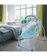 Electric Baby Rocking Chair Swing Bouncer Music Sway Seat Remote Bluetoo... - £39.65 GBP