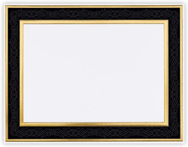 Black Frame Embossed Gold Foil Certificate 8.5 X 11 15 Count - £36.13 GBP