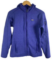 Patagonia Better Sweater Jacket Size XS Womens Hooded Purple Blue Knit Full Zip - £29.21 GBP
