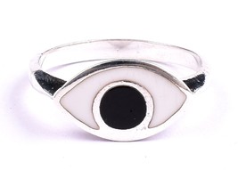 Sterling Solid Silver Human Eye Ring Gothic Ring Unisex Casual Wear Ring Gift - £43.86 GBP