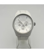 EXPRESS White Stainless Steel 44mm Women’s Watch Working New Battery - $712.37 MXN