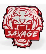 Lot of 12 New Embroidered Iron-on Red Roaring Tiger SAXAGE Large Patches - $27.79 CAD