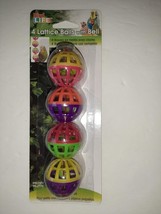 Penn Plax 6&quot; Lattice Balls With Bell Small Bird Toy Ball Chain Hanging A... - £7.78 GBP