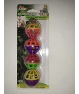 Penn Plax 6&quot; Lattice Balls With Bell Small Bird Toy Ball Chain Hanging A... - £7.97 GBP