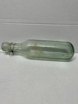 Glass Bottle Blob Top Torpedo Rounded Bottom Green Aqua Glass Vintage - £27.23 GBP