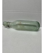 Glass Bottle Blob Top Torpedo Rounded Bottom Green Aqua Glass Vintage - $658.39 MXN