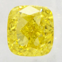 Cushion Shape Diamond Fancy Yellow Color IGI Certificate VVS2 Loose 0.61 Carat - $685.00